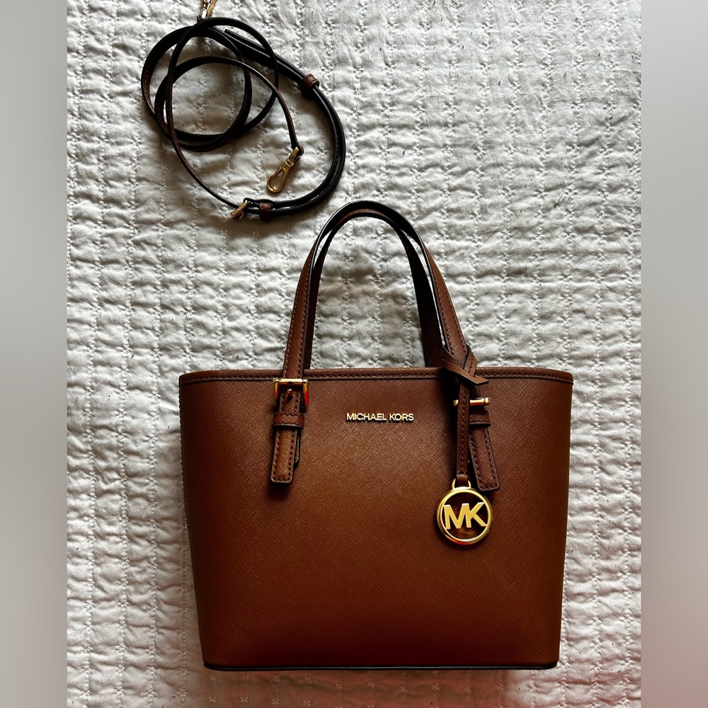 SOLD Michael Kors Brown Leather Tote Bag